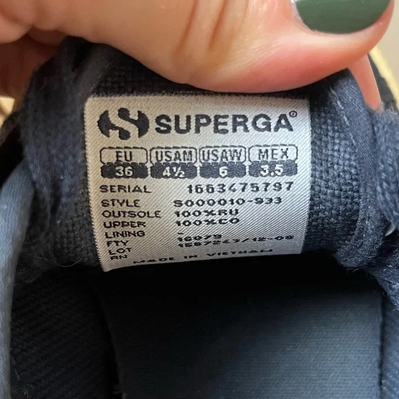 Women’s Superga Sneakers - Navy 6 - Picture 6 of 7